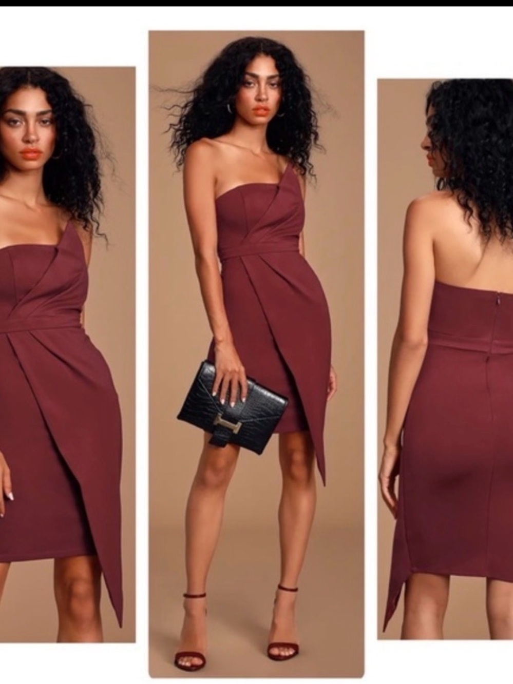 Lulu's One-Shoulder Queen of the City Dress